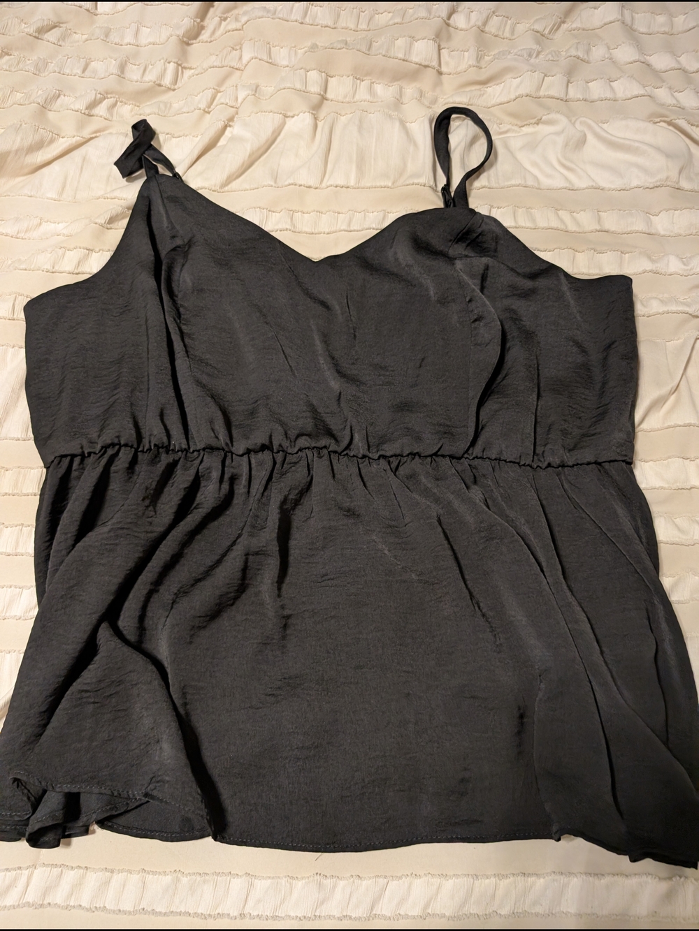 torrid Black Textured Smocked Top